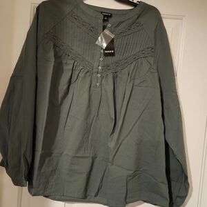 Torrid Olive Long Sleeve Shirt